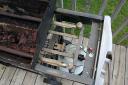 Cover removed exposing gas valves