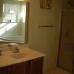 Handyguy Brian's master bathroom ready for paint.