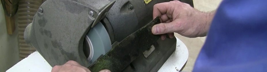 How to sharpen a mower blade video